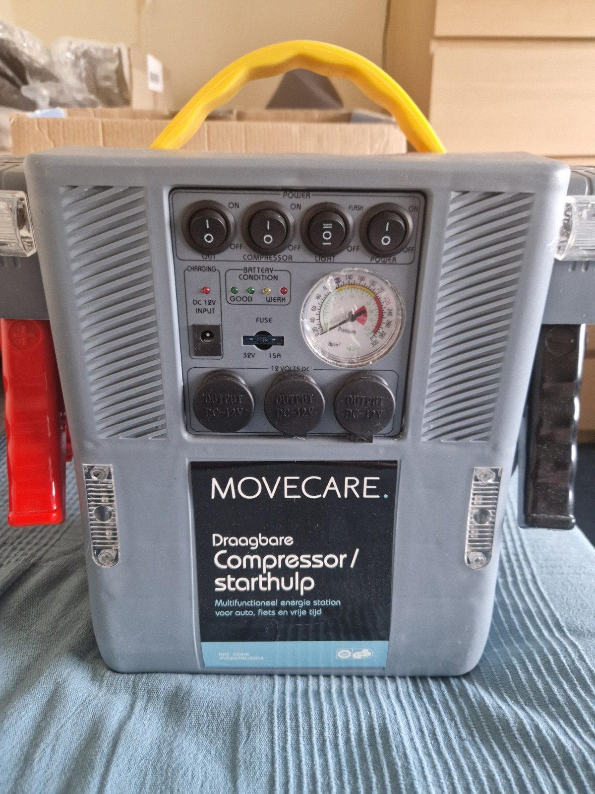 Movecare Draagbare Compressor / Starthulp, Auto diversen, Jumpstarters, Zo goed als nieuw, Ophalen