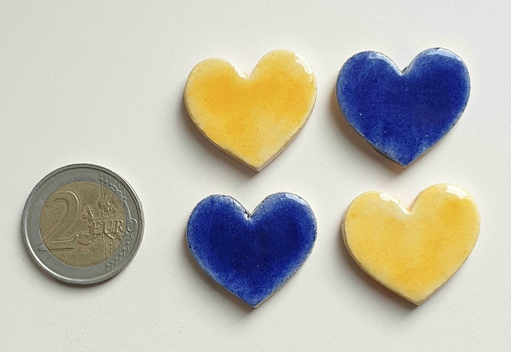 Mozaïek steentjes handgemaakte keramiek hartjes, B1D, Abstract, Verzenden, Nieuw, Meerkleurig