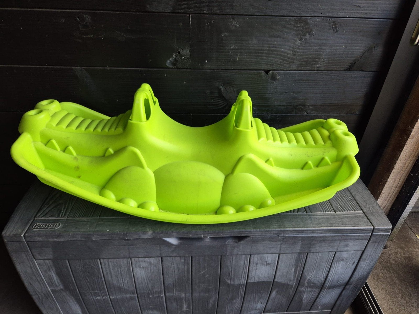 Groene krokodil wipwap voor kinderen, Ophalen, Gebruikt