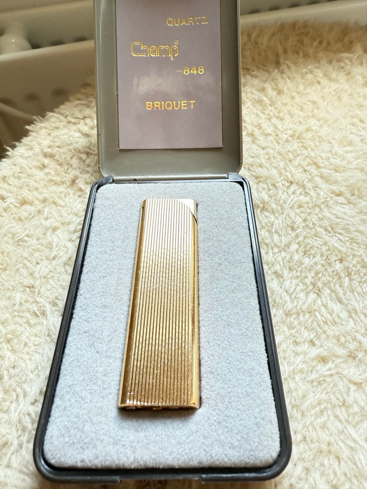 Champ Quartz 848 Aansteker in originele verpakking, Ophalen of Verzenden, Zo goed als nieuw, Aansteker