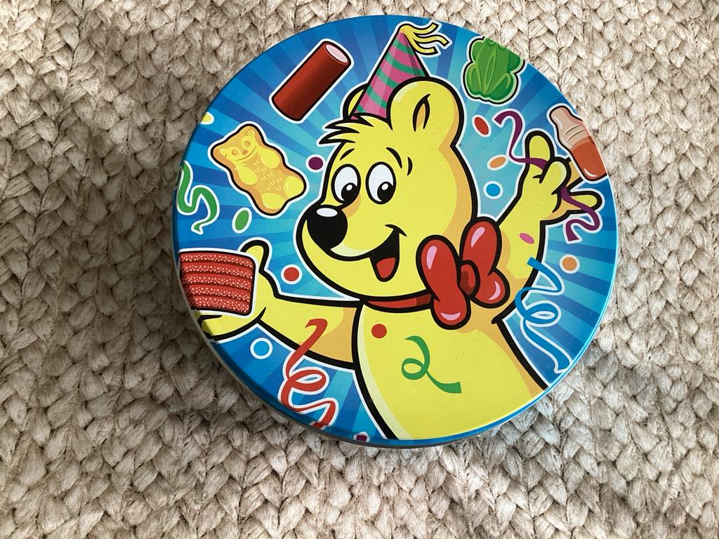 Haribo blik - Snoepblik met vrolijke Haribo beer, Verzenden, Gebruikt, Overige, Overige merken