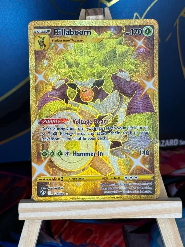 Rillaboom 197/189, Hobby en Vrije tijd, Verzamelkaartspellen | Pokémon, Zo goed als nieuw, Losse kaart, Foil, Ophalen of Verzenden