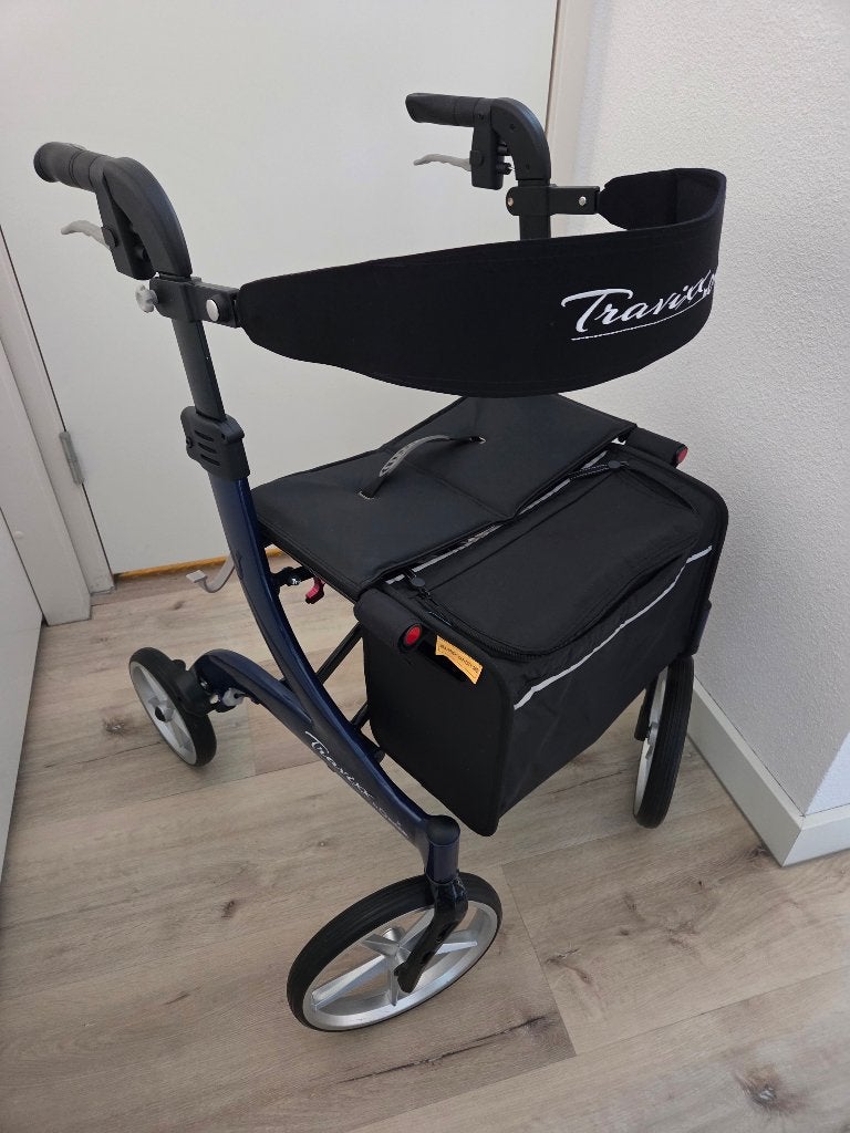 Rollator Travixx Deluxe maat S - kleur blauw, Ophalen, Lichtgewicht, Gebruikt