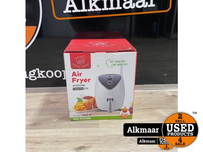Royal Swiss 3.5L Air Fryer Wit | NIEUW in doos, Royal van Kempen, Nieuw, Support@royalvankempen.com, Industrieweg 1
2761 JN Zevenhuizen
Netherlands
