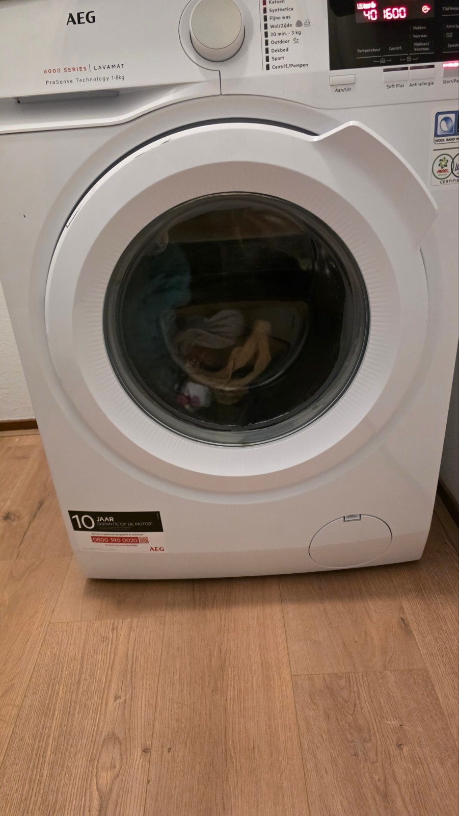 AEG 6000 SERIES LAVAMAT ProSense Technology 1-8kg, Ophalen, 8 tot 10 kg, Voorlader, 85 tot 90 cm