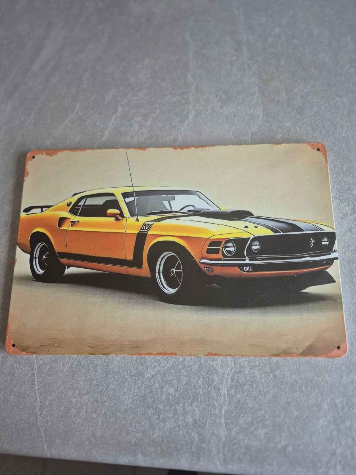 Metalen wandplaat Ford Mustang Boss 302 - Vintage look, Ophalen of Verzenden, Nieuw, Overige typen