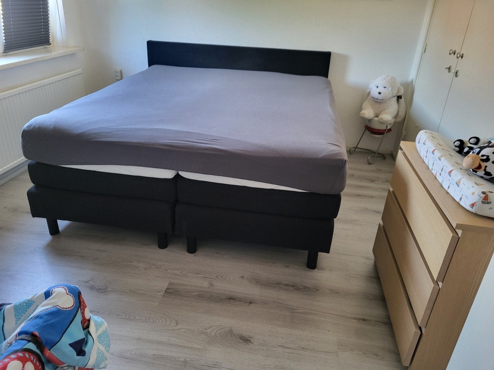boxspring 180x200 compleet met matrassen hoofdbord gratis!, Ophalen, Gebruikt, Tweepersoons, 180 cm