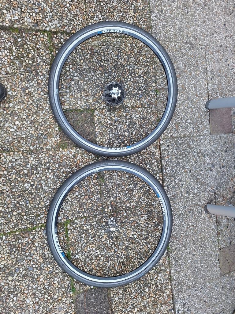 Giant Wielset met banden en cassette, Fietsen en Brommers, Fietsonderdelen, Wiel, Gebruikt, Racefiets, Giant
