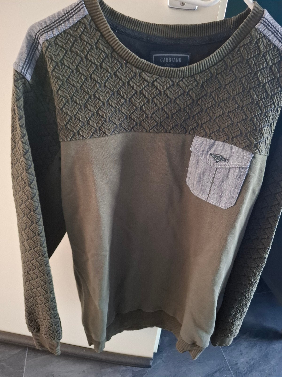 Mooie legergroene Gabbiano trui maat L, Maat 52/54 (L), Gabbiano, Ophalen of Verzenden, Zo goed als nieuw