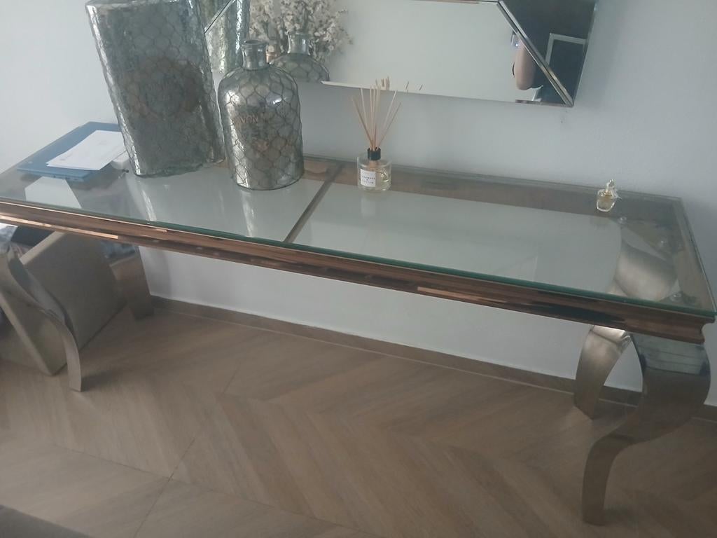 Sidetable, 100 tot 150 cm, Ophalen of Verzenden, Zo goed als nieuw, 25 tot 50 cm