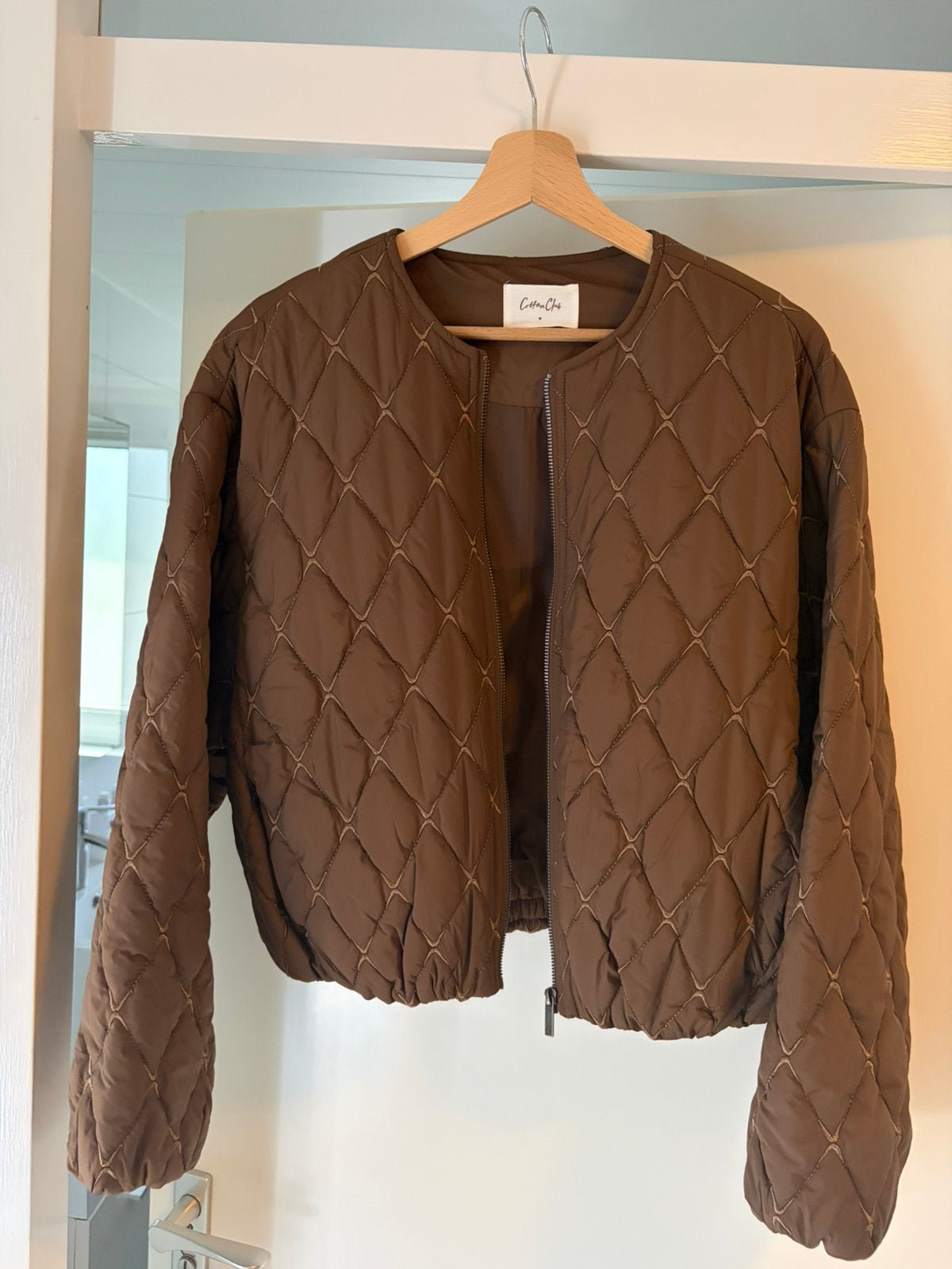 Bruin bomber jasje van Cotton club, Ophalen of Verzenden, Zo goed als nieuw, Bruin
