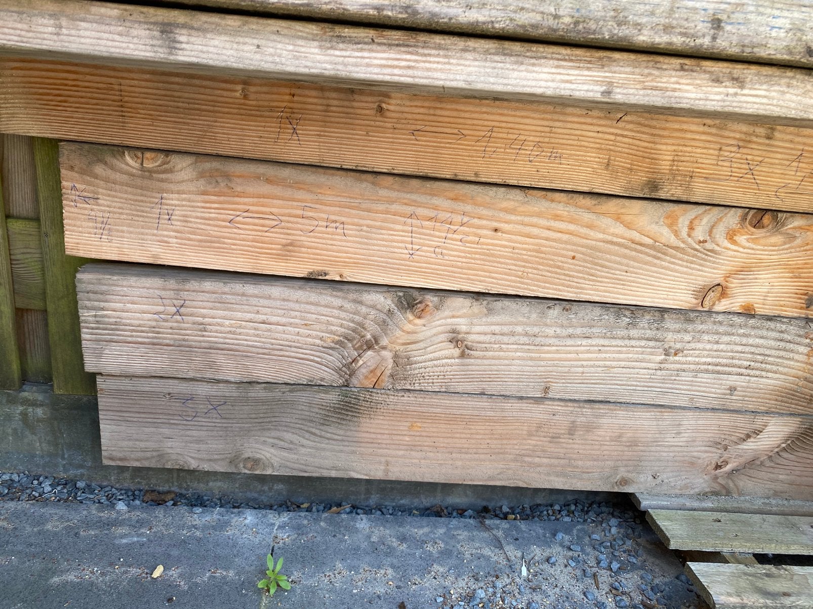 Balken met verschillende maten vanaf €50, Ophalen, Gebruikt, Hardhout, 250 cm of meer