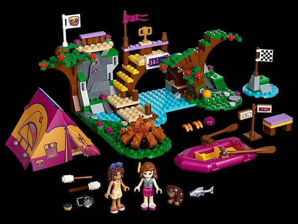 Lego Friends Avonturenkamp wilwatervaren 41121 Complete Set, Gebruikt, Lego, Friends, Ophalen of Verzenden