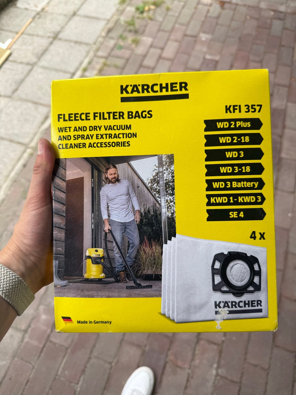 Kärcher Fleece Filterzakken KFI 357 voor WD 2 Plus e.a., Stofzak, Inclusief accessoires, Kärcher, Overige typen
