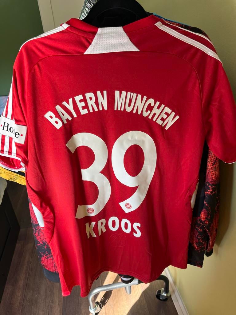 Bayern München shirt thuis 2007-2009 Kroos 39 L Bundesliga, Maat 52/54 (L), Ophalen of Verzenden, Voetbal, Gedragen