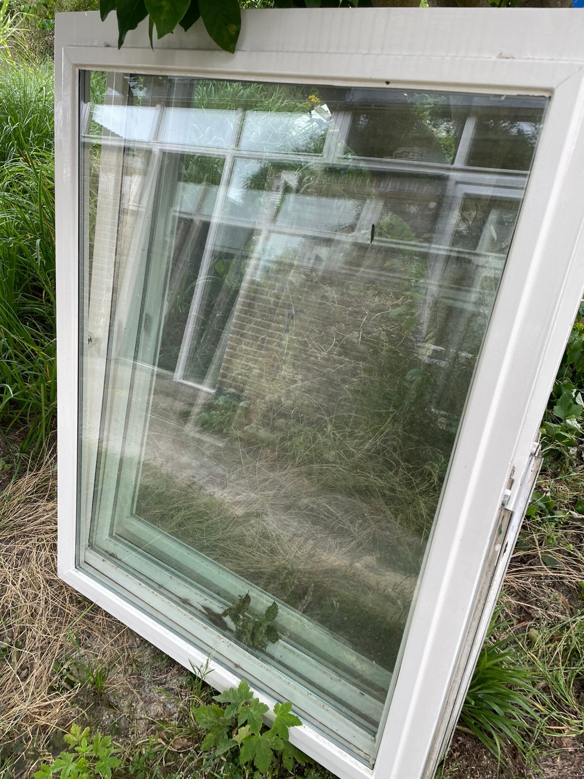 Ramen kiep 4x raamhout, Gebruikt, Raamkozijn, Inclusief glas, 75 tot 150 cm