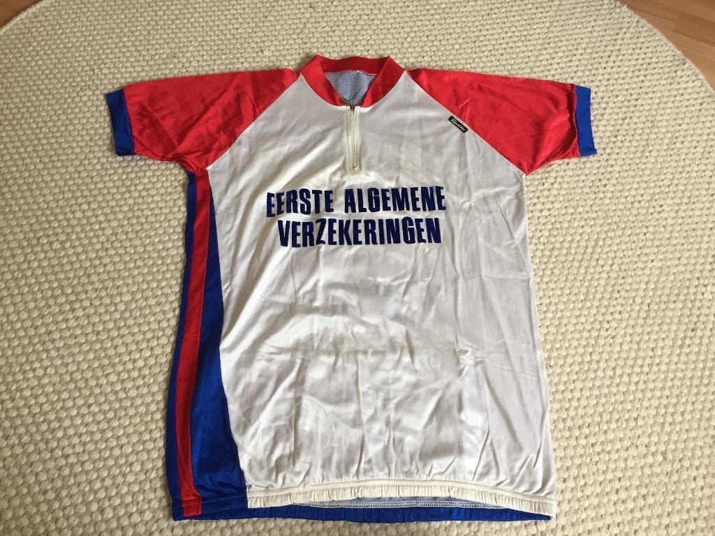 Vintage Retro Wielershirt wielrennen Verzekeringen Santini L, Ophalen of Verzenden, Gebruikt, Overige typen