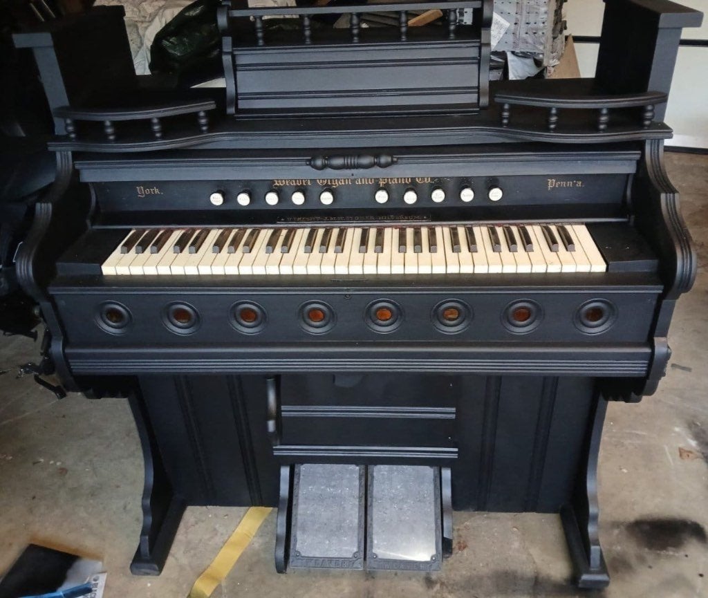 Antiek Weaver Orgel en Piano Co. orgel met kruk, Ophalen of Verzenden, Gebruikt, Zwart, Overige typen