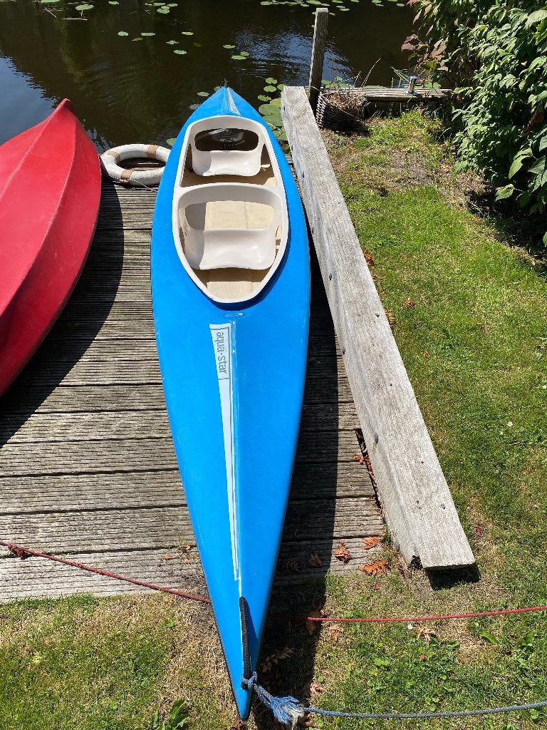 AQUA STAR Twee persoons kano, Watersport en Boten, Kano's, Ophalen, Gebruikt, Canadese kano of Open kano, Met peddels