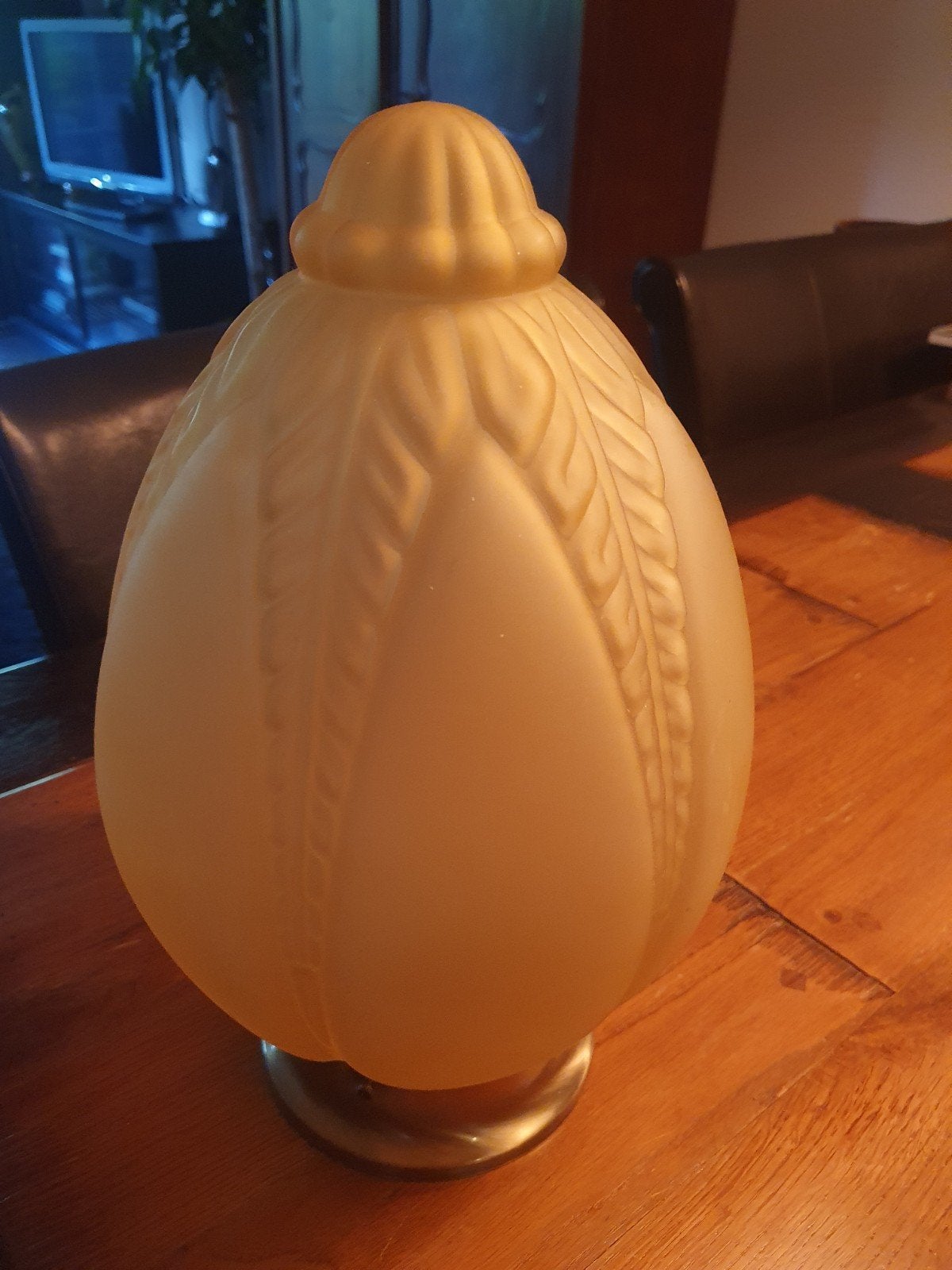 art deco plafonniere melkglas, Ophalen, Glas