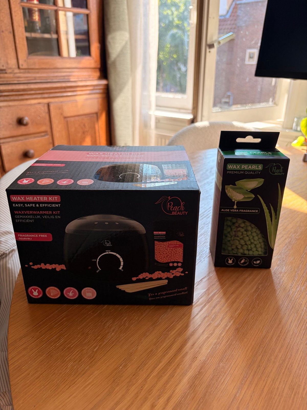 Peach Beauty Wax Heater Kit met Wax Pearls, Ophalen of Verzenden, Nieuw, Overige typen