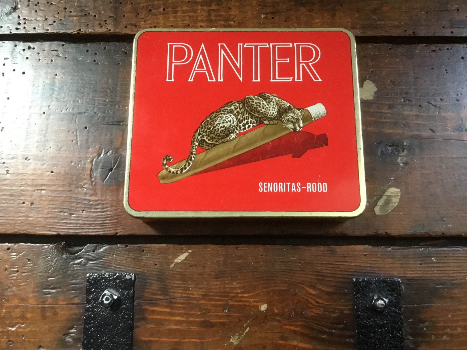 Panter sigaren senoritas-rood., Verzamelen, Ophalen of Verzenden, Tabaksdoos of Verpakking