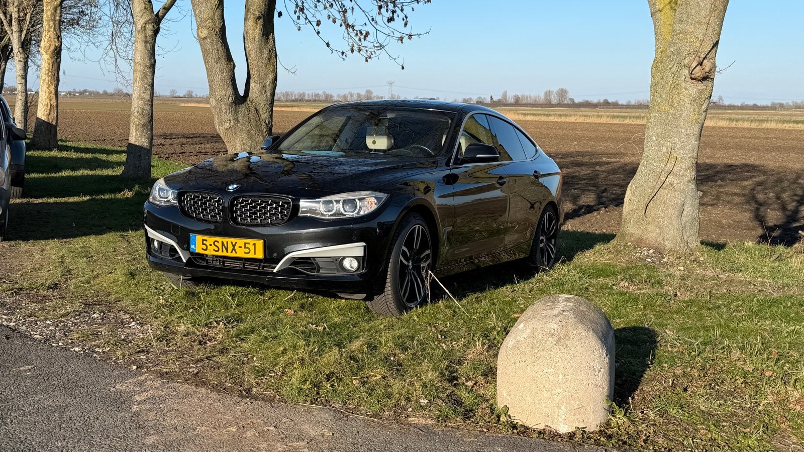 BMW 3-Serie GT 320I Aut8 2014 Zwart, Auto's, BMW, Beige, 4 cilinders, 1535 kg, Zwart