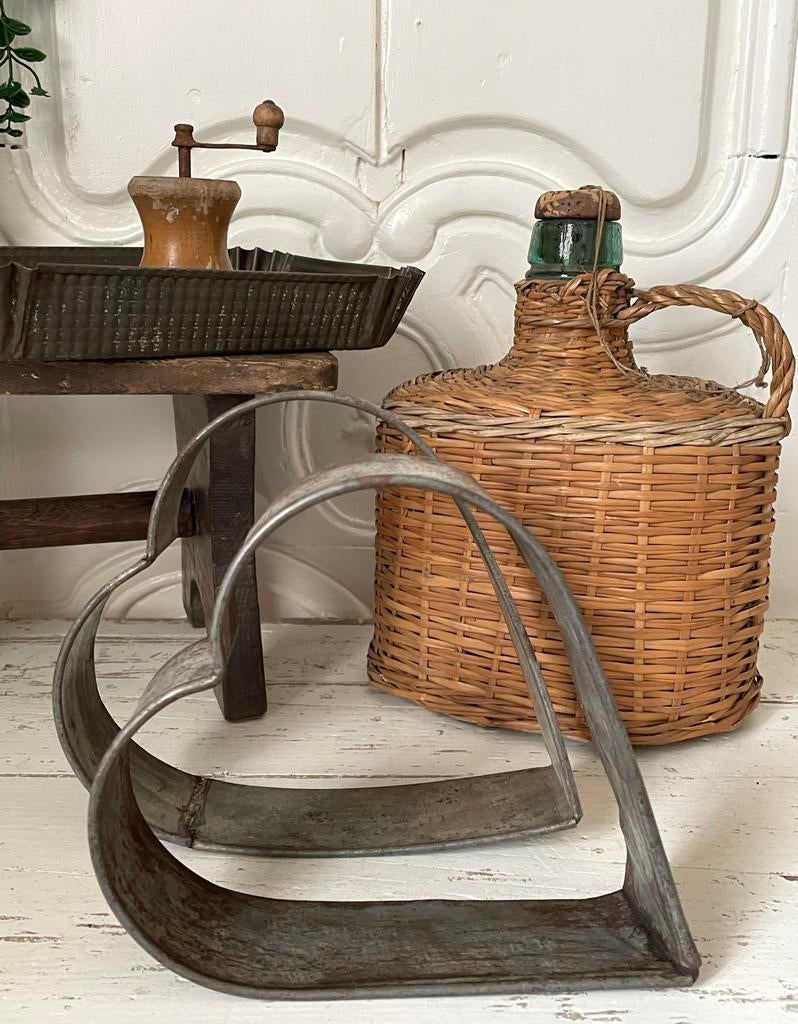 Brocante oude bakvorm Hart, Ophalen of Verzenden