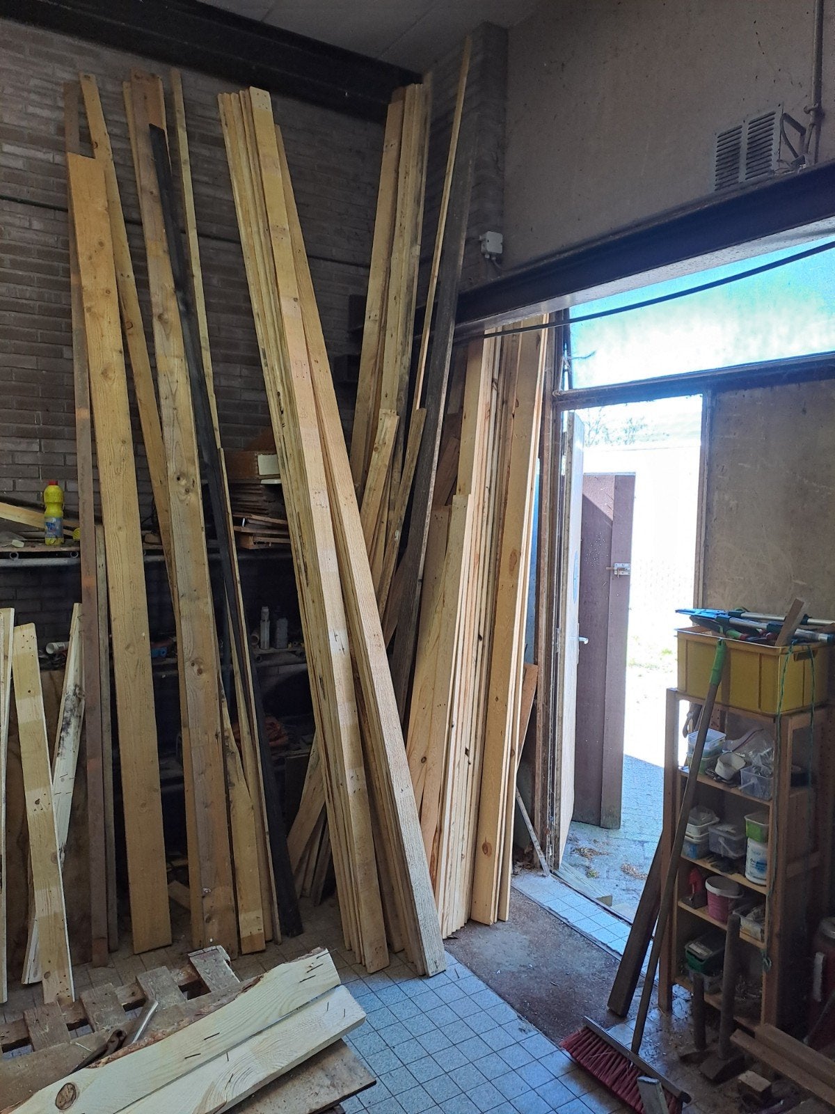 Partij latten, Doe-het-zelf en Verbouw, Hout en Planken, Gebruikt, Minder dan 25 mm, Ophalen of Verzenden, Plank