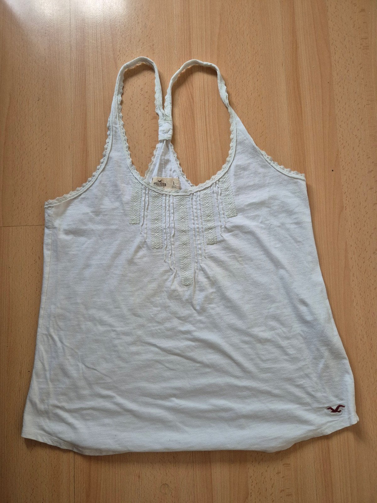 Hollister Tanktop Maat 40/l, Maat 38/40 (M), Wit, Ophalen of Verzenden, Zonder mouw
