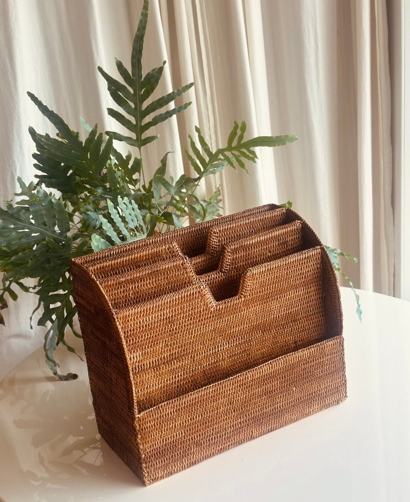 Flamant Togo Lectuurbak Birmariet Rotan Vintage XL Organizer, Meerdere vakken, Gebruikt, Lectuurbak, Flamant