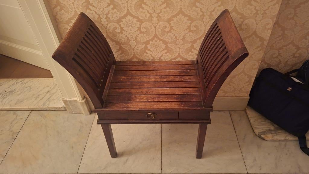 Unieke houten bank met lades - Vintage stijl, Ophalen