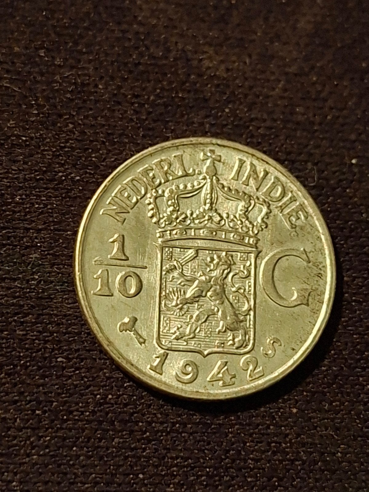 Nederlands-Indië 1/10 Gulden 1942, Ophalen of Verzenden
