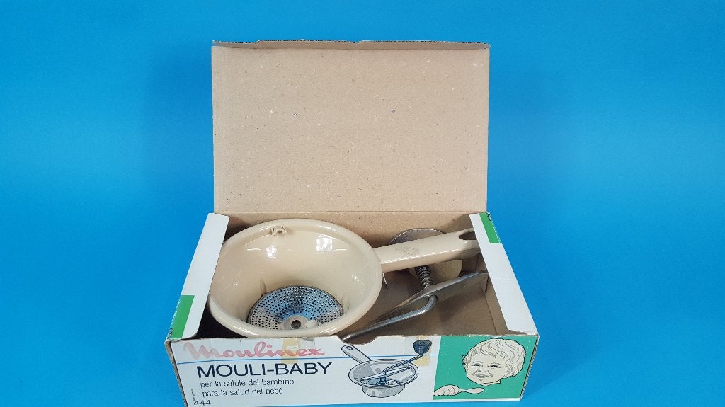 Vintage Mouli-baby Moulinex pureerder, originele doos. 7C11, Tweedehands verkoop, Tweedehands verkoop, Gebruikt, Ophalen of Verzenden