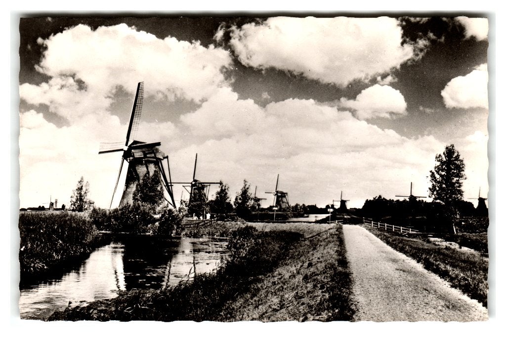 Kinderdijk, Hollandse Molen, Ophalen of Verzenden, 1960 tot 1980, Ongelopen, Zuid-Holland