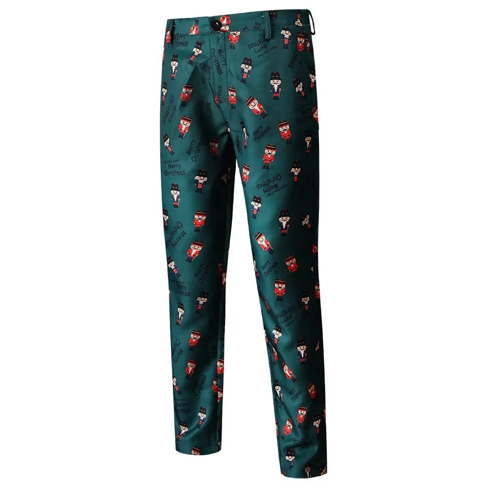 Heren groene kerst pantalon, Kleding | Heren, Verzenden, Nieuw, Overige maten, Groen