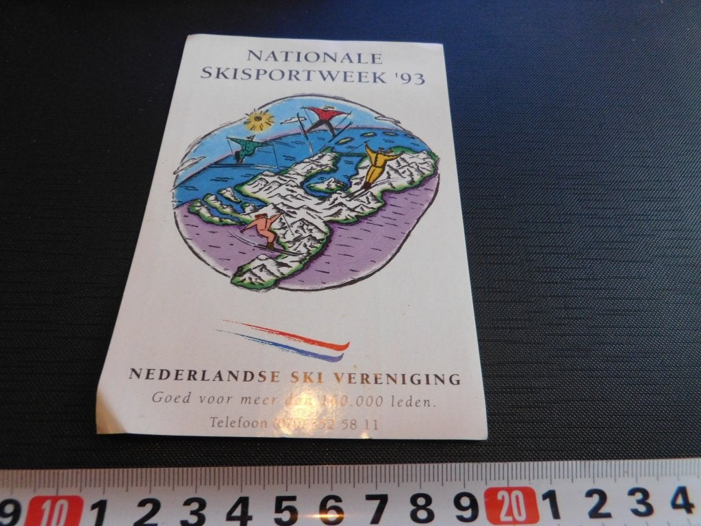 sticker Nationale Skisportweek 1993, Ophalen, Zo goed als nieuw