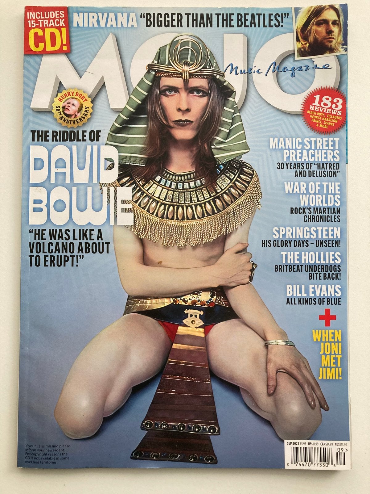 Mojo Magazine September 2021 - David Bowie Cover, Ophalen of Verzenden, Zo goed als nieuw, Muziek, Film of Tv