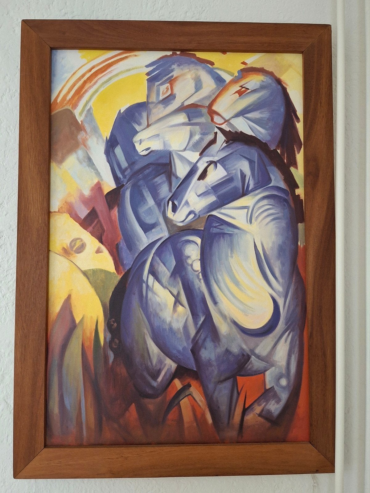 'Der Turm der blauen Pferde' - Franz Marc (+ lijst), Antiek en Kunst, Ophalen