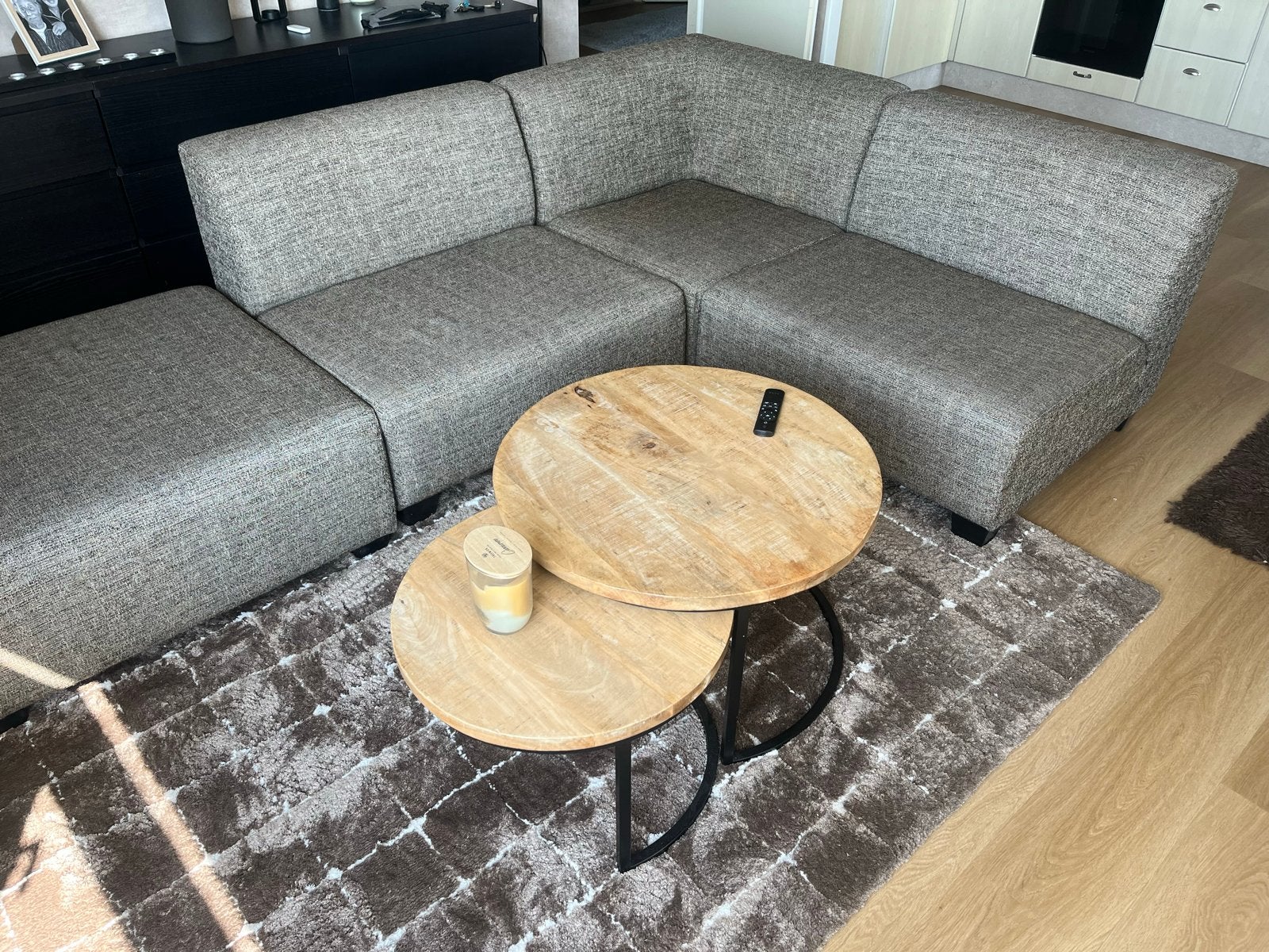 Modulaire Hoekbank / Loungebank - Sterke Bekleding, Huis en Inrichting, Banken | Bankstellen, Ophalen, 250 tot 300 cm, Gebruikt