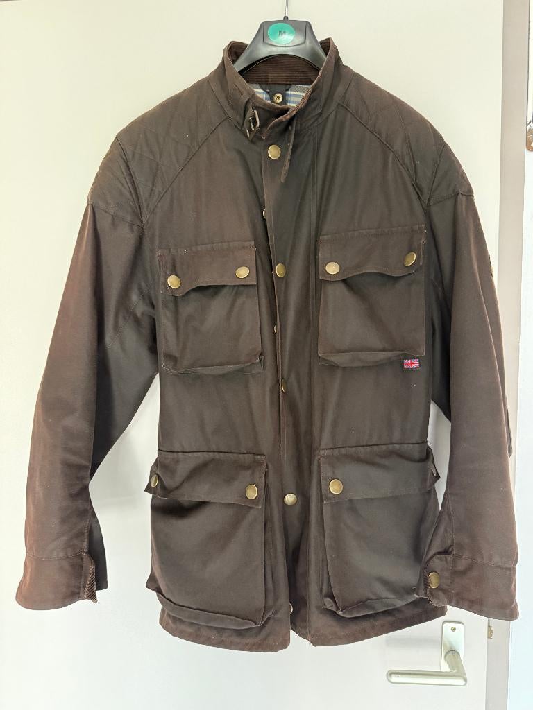 Belstaff Trailmaster canvas jas, zwart M met riem, Maat 48/50 (M), Zwart, Ophalen of Verzenden, Belstaff