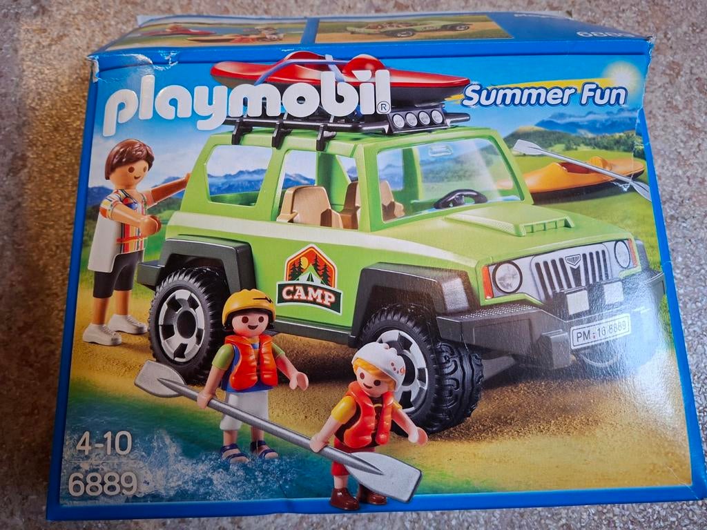 Playmobil Summer Fun Jeep met Kano's (Set 6889), Kinderen en Baby's, Speelgoed | Playmobil, Ophalen of Verzenden, Gebruikt