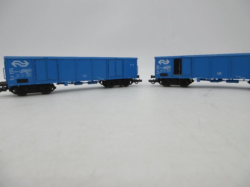 Liliput H0 - 244 41 - 2 hogeboordwagens van de NS, Gebruikt, Gelijkstroom, Wagon, Ophalen of Verzenden