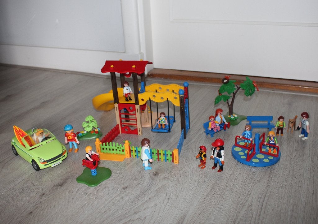 vakantie Playmobil sportauto surfplank en leuke speeltuin, Ophalen of Verzenden, Zo goed als nieuw