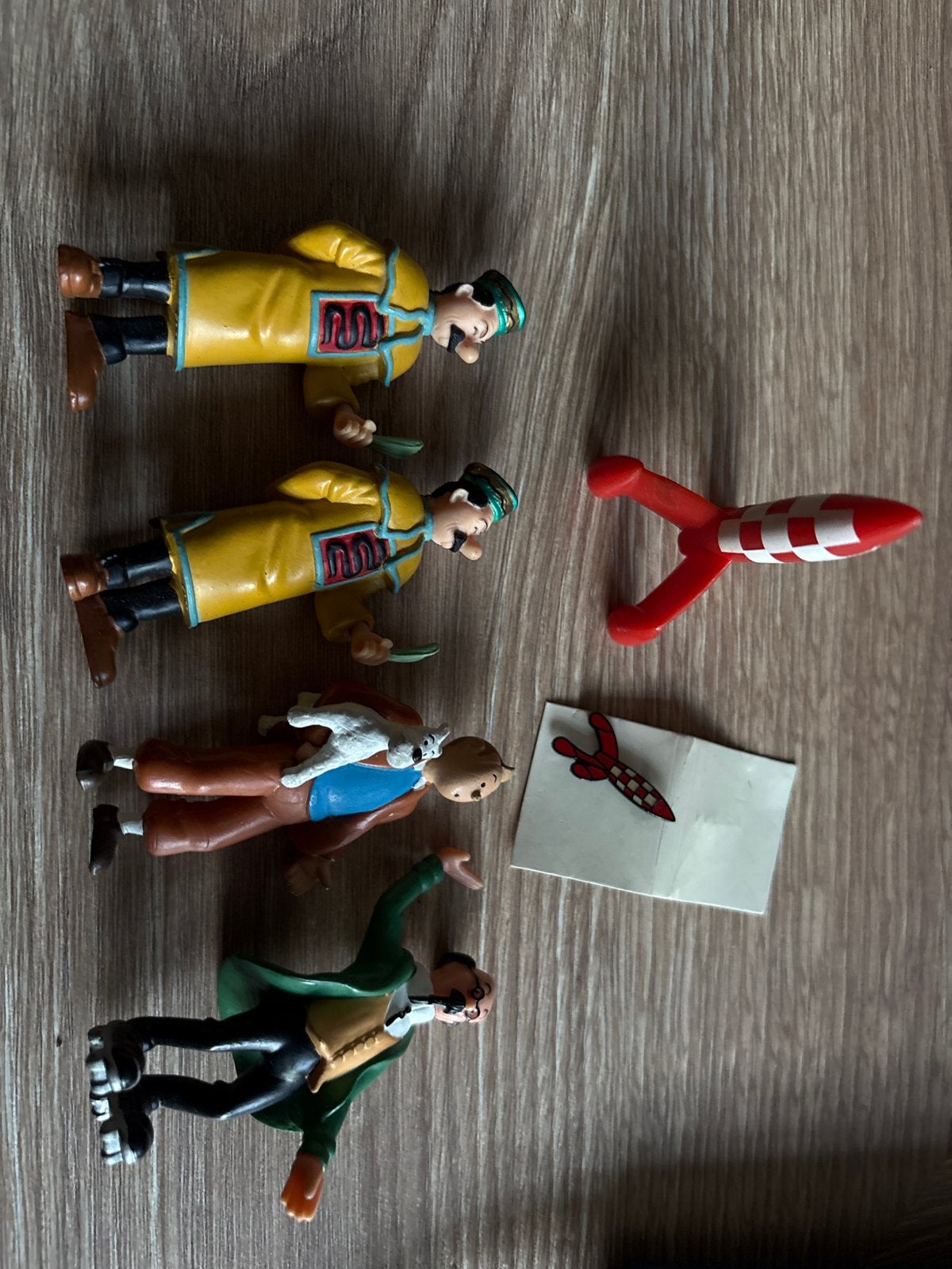 Kuifje figuren en raket - Vintage verzamelobjecten, Ophalen of Verzenden, Gebruikt