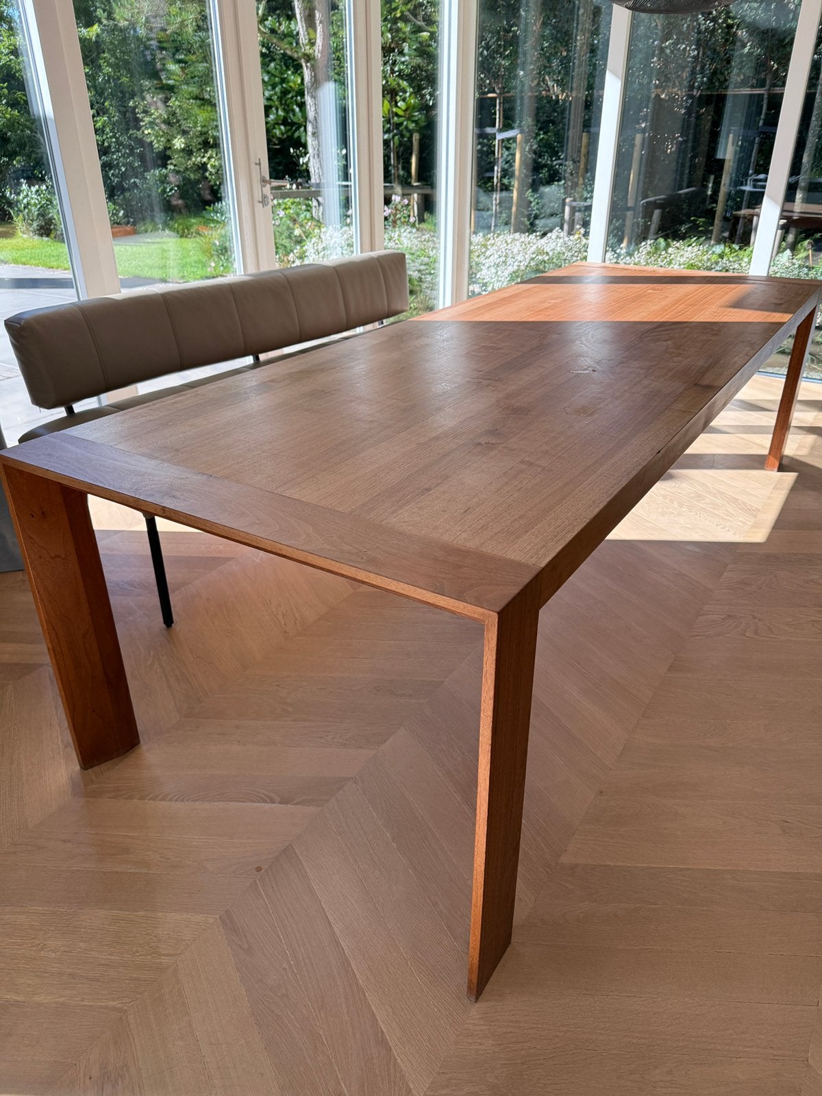 Arco Eettafel Amerikaans Walnoten 280x100, Ophalen, 100 tot 150 cm, 200 cm of meer, Vijf personen of meer
