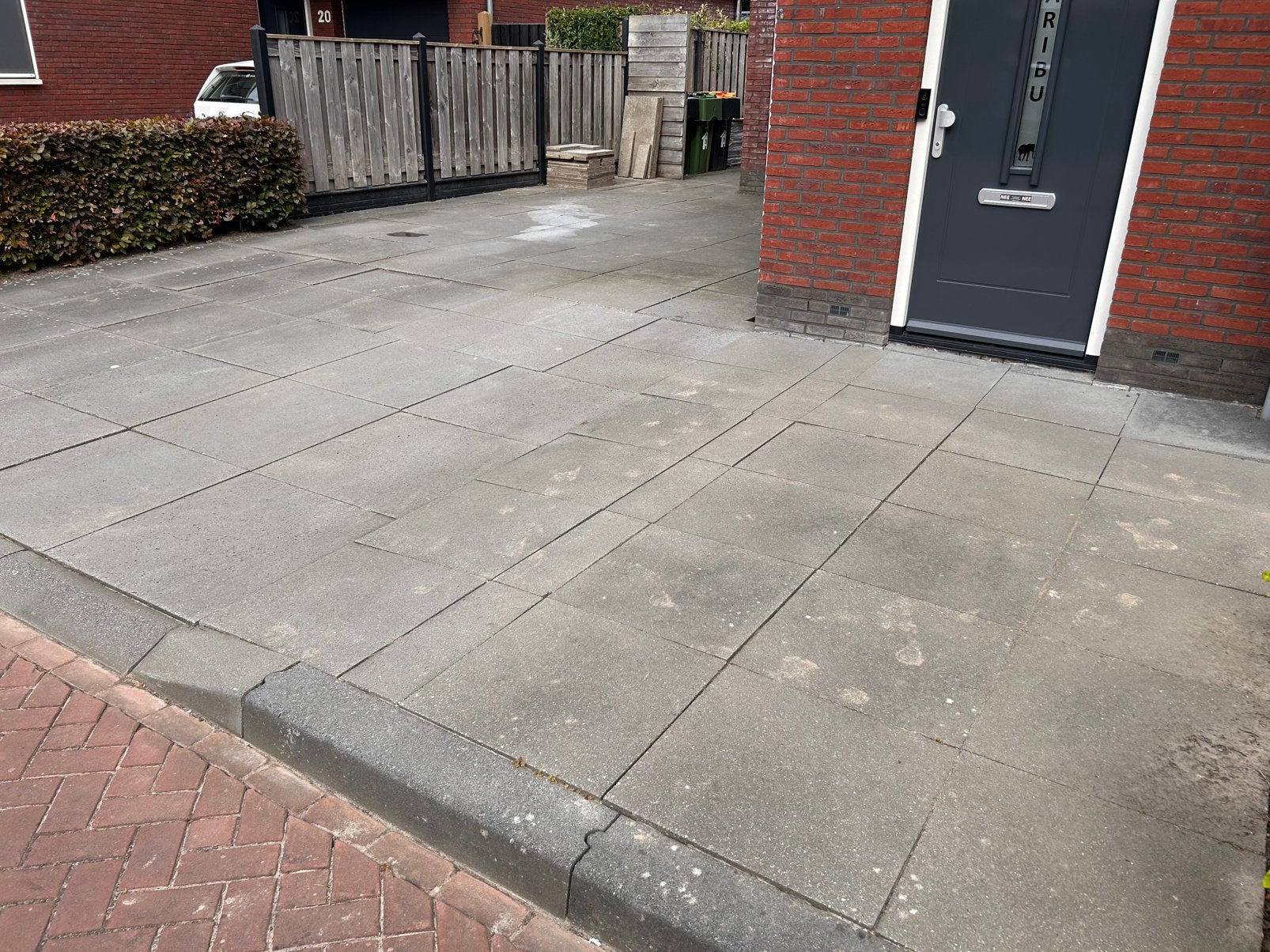 Gratis – 45m2 Oud-Hollandse terrastegels 60x60x5 cm, Tuin en Terras, Tegels en Klinkers, Ophalen, Gebruikt, 10 m² of meer, Beton