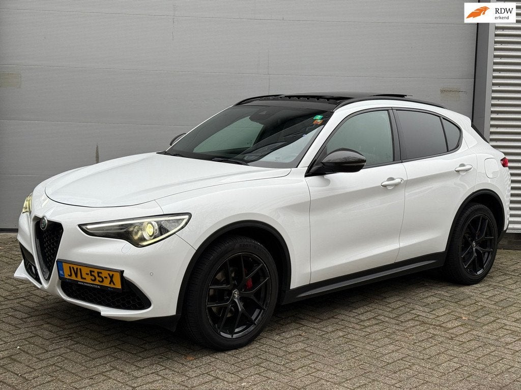 Alfa Romeo STELVIO 2.0 T AWD B-Tech l Pano l VDOH l Volleder, Auto's, Alfa Romeo, Wit, Leder, Bedrijf, Vierwielaandrijving