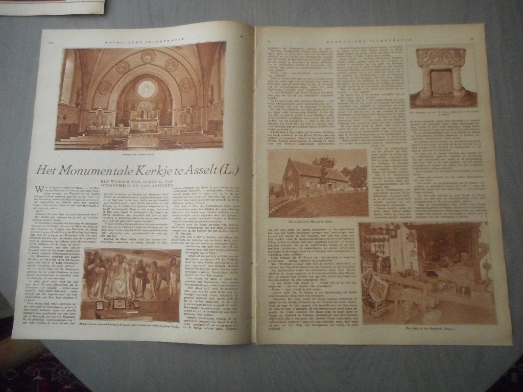 Asselt. Het monumentale kerkje. 1929., Ophalen of Verzenden, 1920 tot 1940, Nederland, Knipsel(s)