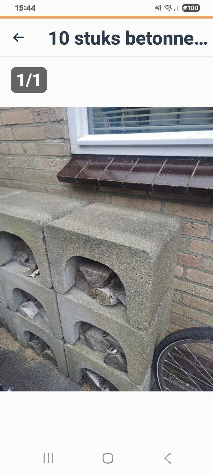 10 u elementen beton, Ophalen, Beton
